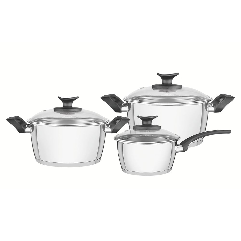 Juego de Ollas Tapa de Vidrio Allegra 6 Piezas - 10286480