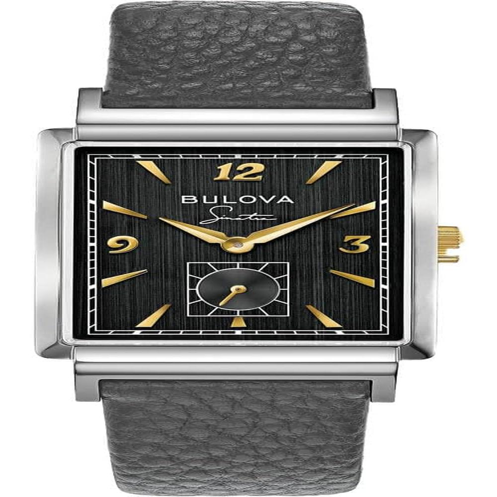 Bulova reloj Frank Sinatra hombre My Way correa cuero | Gris