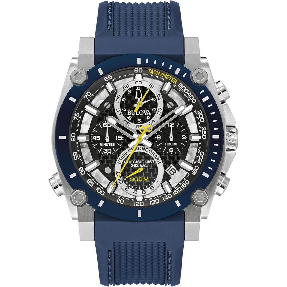 Bulova reloj Icon hombre cronógrafo cuarzo alta precisión cristal curvado | Azul