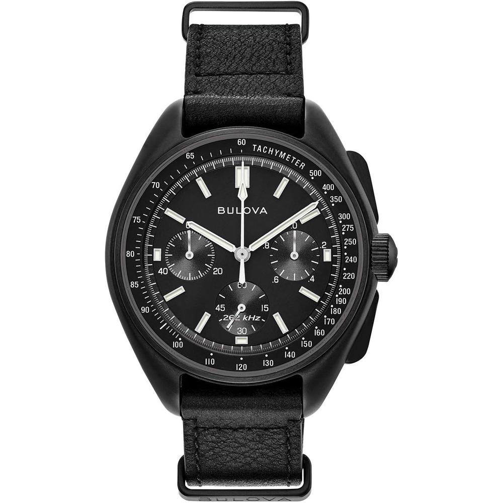 Bulova reloj Archive hombre cronógrafo 6 agujas de cuarzo correa NATO acero | Negro