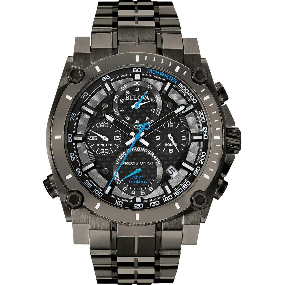 Bulova reloj cronógrafo Icon de cuarzo para hombre con cristal mineral curvado | Carbón