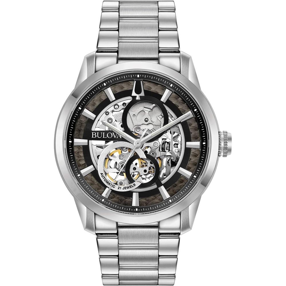Bulova reloj clásico Sutton automático hombre acero inoxidable brazalete | Plateado