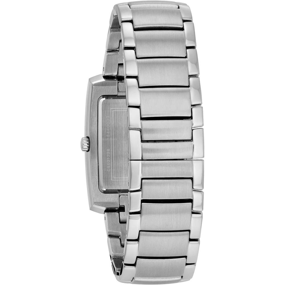 Bulova reloj clásico rectangular de cuarzo de dos agujas para hombre ...