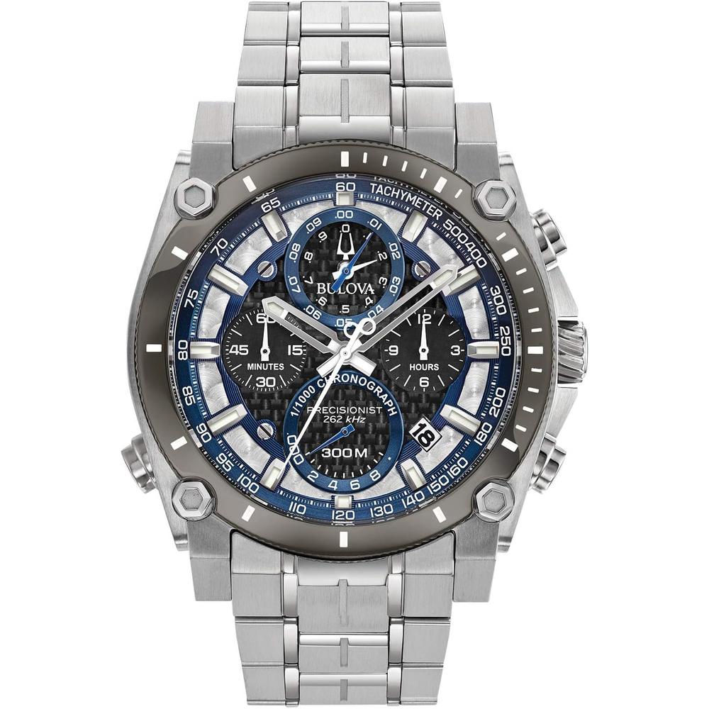 Bulova reloj cronógrafo Icon cuarzo alta precisión hombre cristal curvado | Plateado