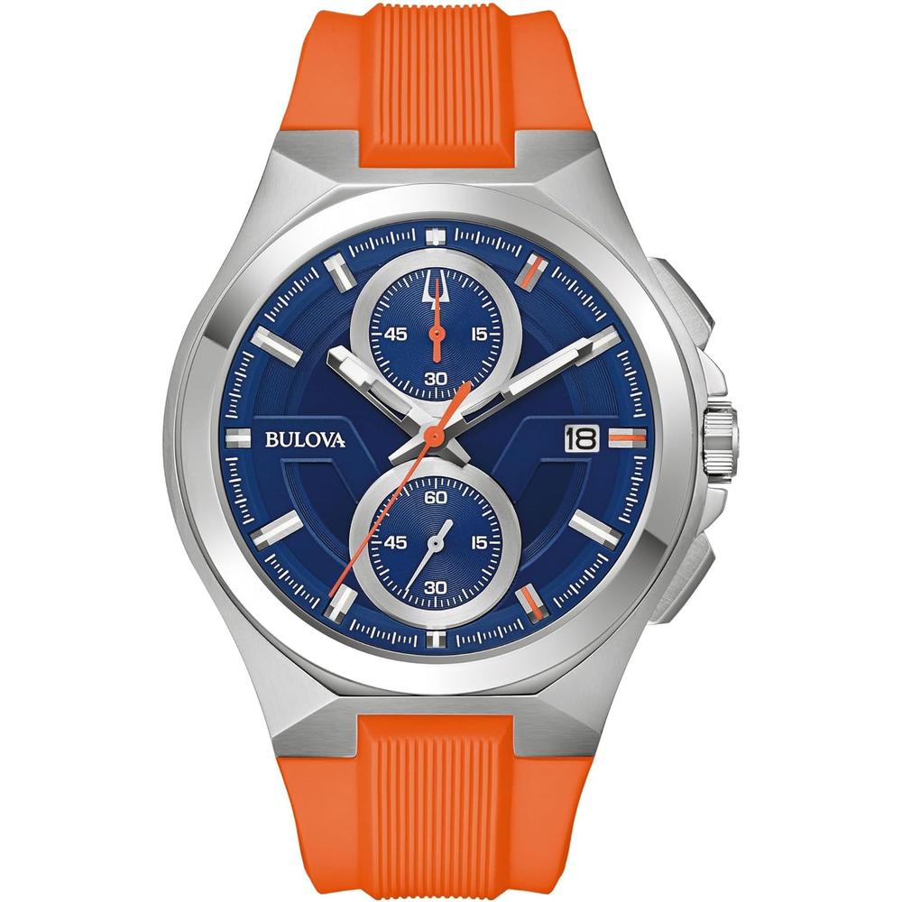 Bulova reloj Marc Anthony Sport de hombre cuarzo 3 agujas cristal de zafiro | Naranja