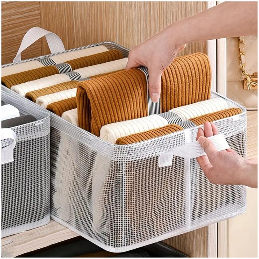 Pack x2 Cajas Organizadoras de Ropa Multiusos Plegable Transparente