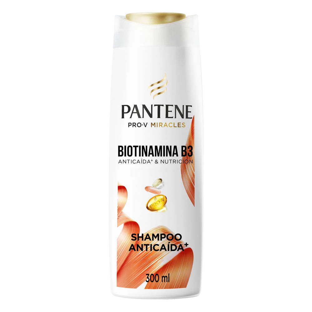 Shampoo PANTENE Anticaída + Biotinamina B3 Botella 300ml Shampoo PANTENE Anticaída + Biotinamina B3 Botella 300ml