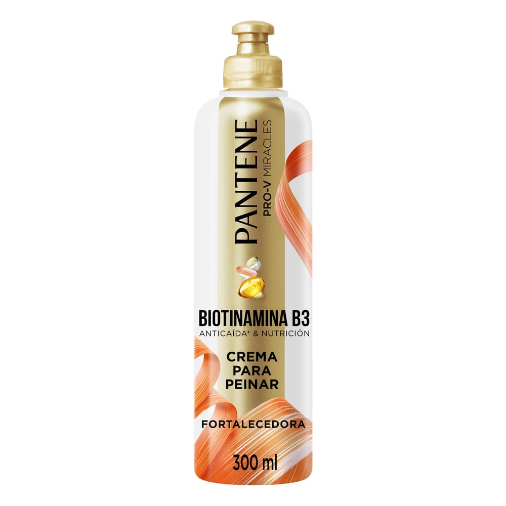 Crema para Peinar PANTENE Fortalecedora Biotinamina B3 Botella 300ml Crema para Peinar PANTENE Fortalecedora Biotinamina B3 Botella 300ml