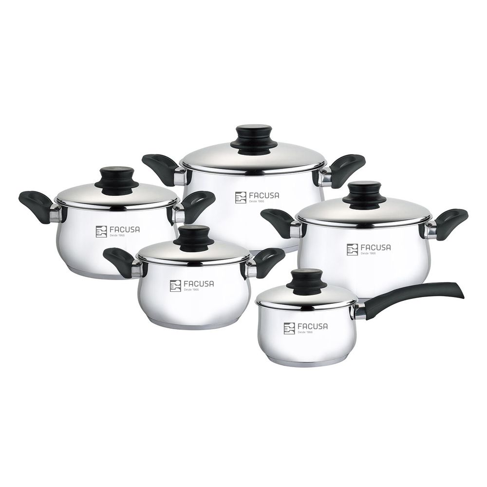 Set de Ollas 10 Piezas Valencia Facusa con Tapa de Acero Facusa - 10286441