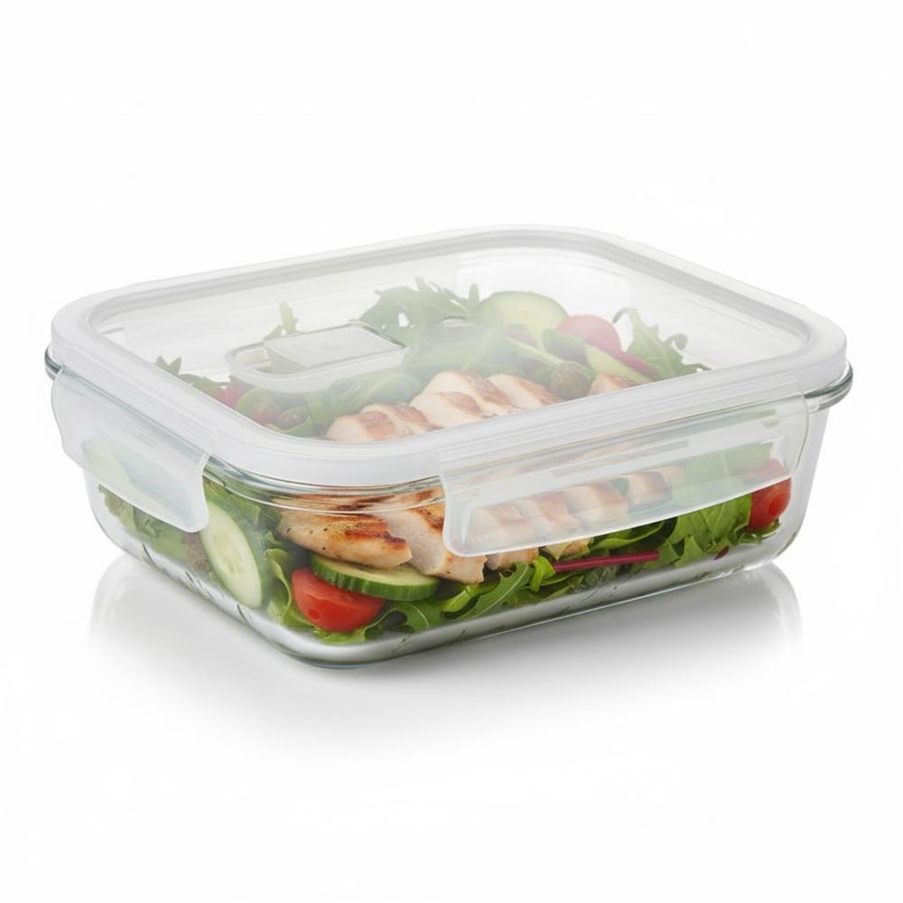 Táper De Vidrio Rectangular 1520ml Hermético y Versátil