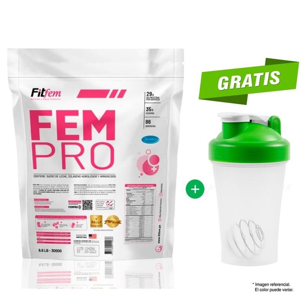 PROTEÍNA FEMPRO 3KG FITFEM CHOCOLATE MÁS SHAKER