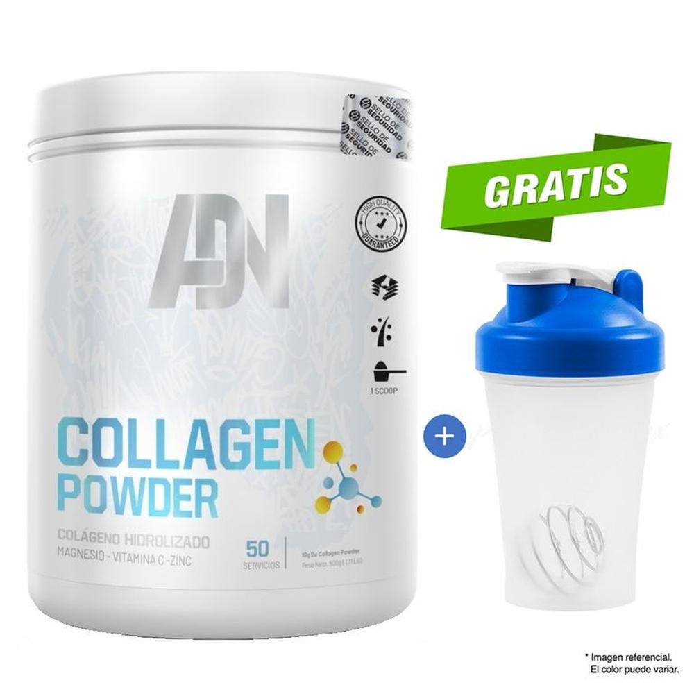 Colágeno Adn Collagen Powder 500 gr Naranja + Shaker