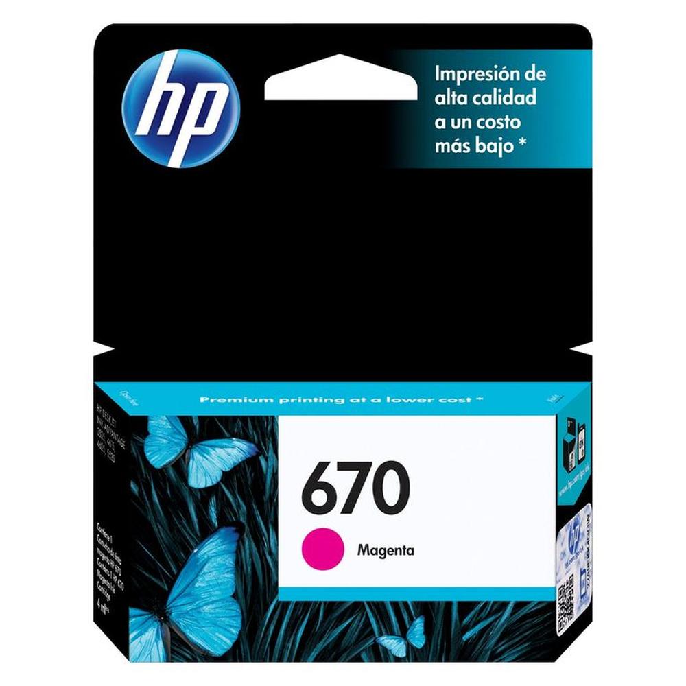 CARTUCHO DE TINTA HP 670 MAGENTA (CZ115AL) ORIGINAL