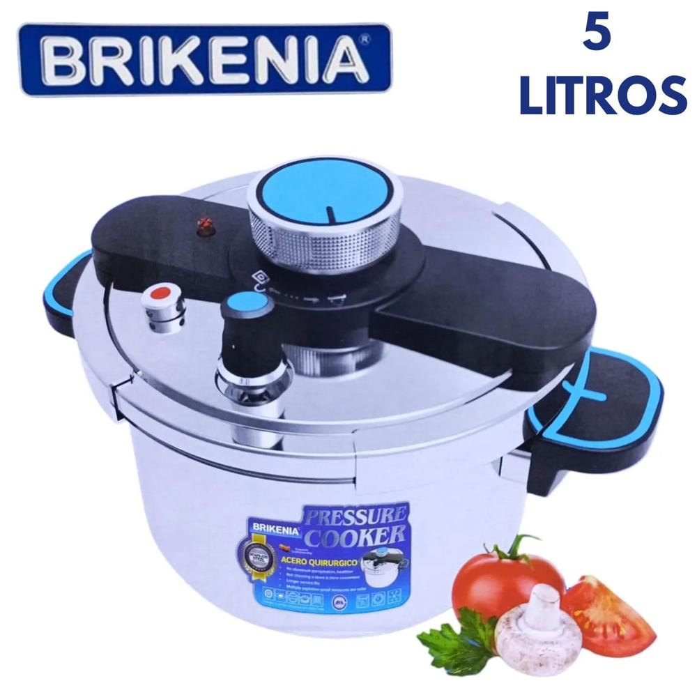 Olla De Presión Brikenia Bk k50l 5 Litros Acero Quirúrgico Nuevo Sistema