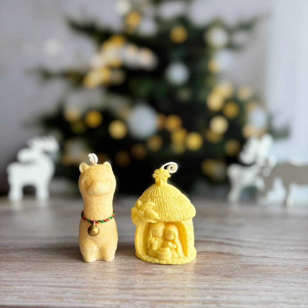 Velas Cera de Soja Navidad Yoyahove Nacimiento + Alpaca - Aromática