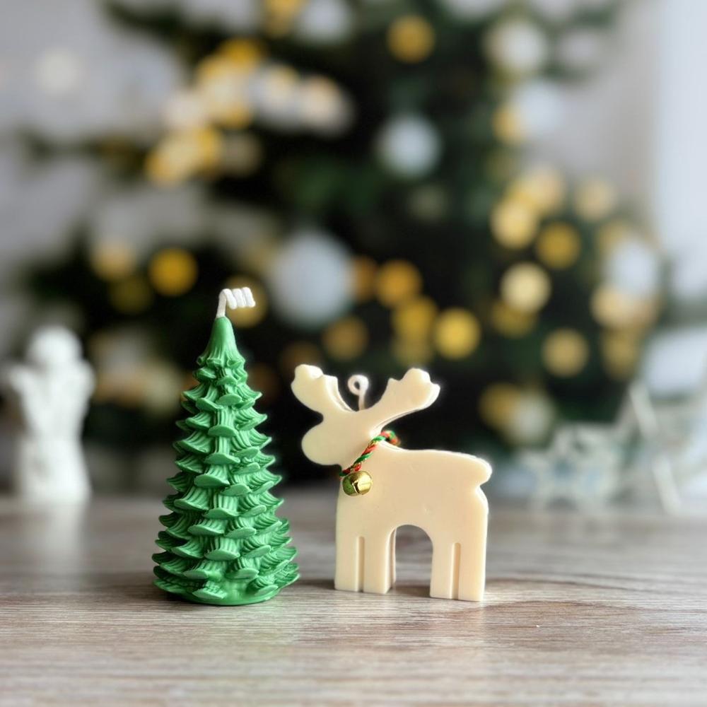 Velas Cera de Soja Navidad Yoyahove Reno + Pino - Aromática