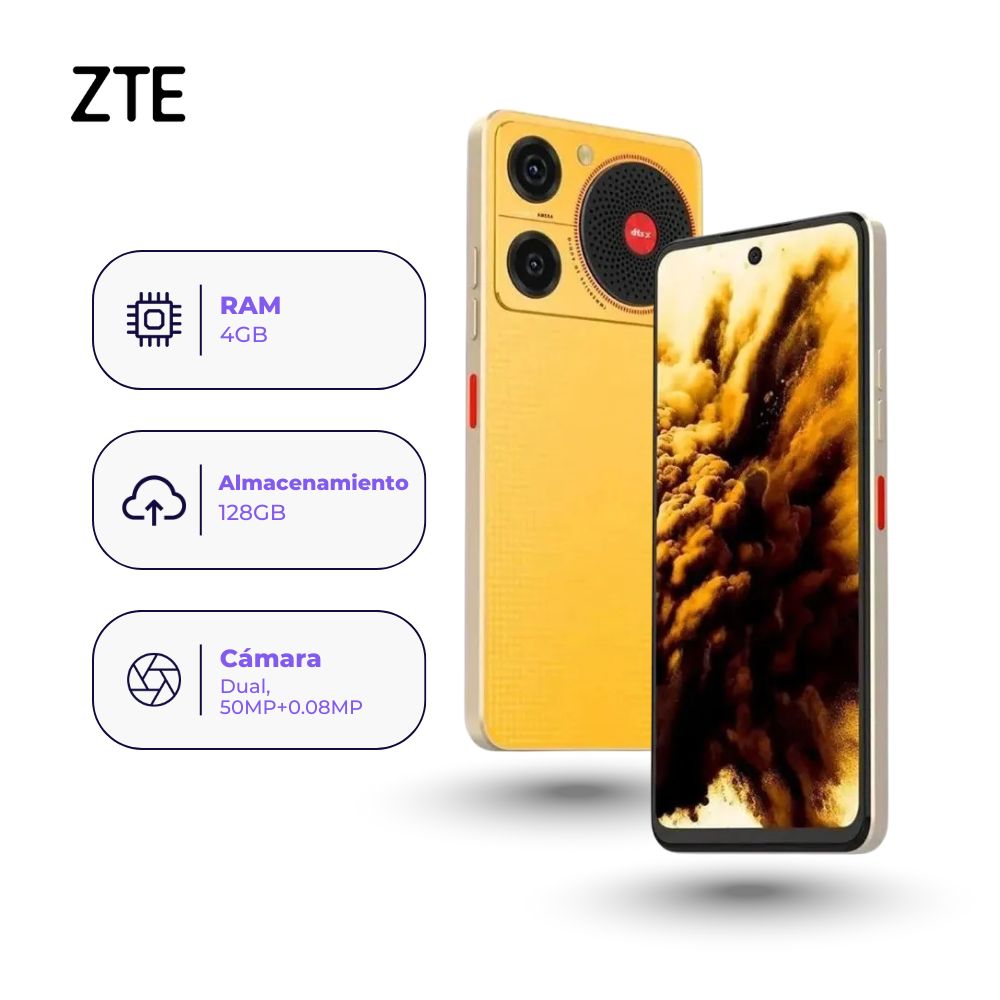 ZTE nubia Music 128GB 4GB Ram Color Naranja