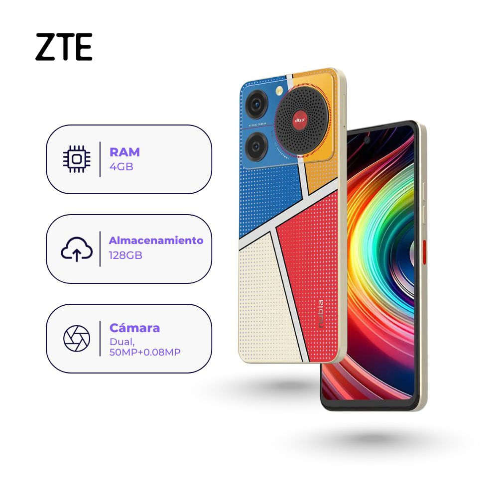 ZTE nubia Music 128GB 4GB Ram Color Pop art