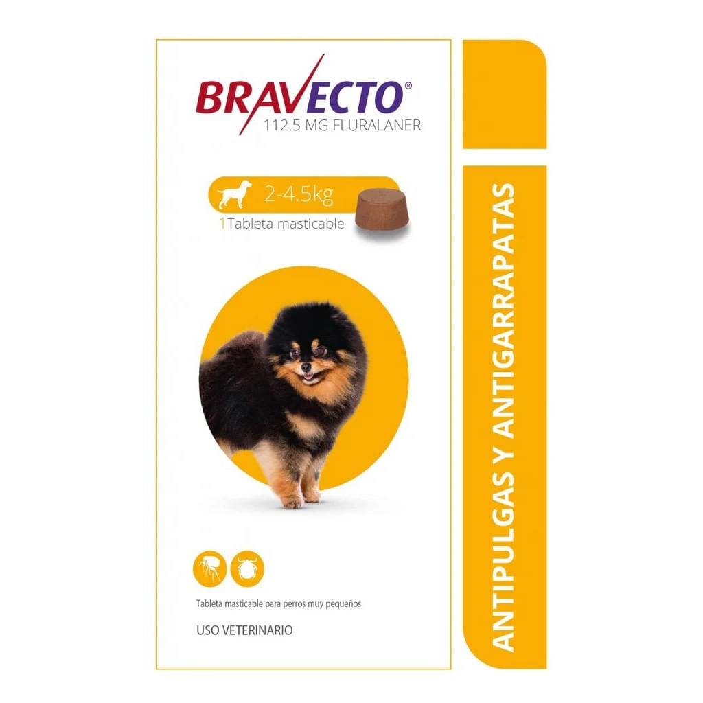 Antipulgas Bravecto para perros de 2 a 4.5 kg
