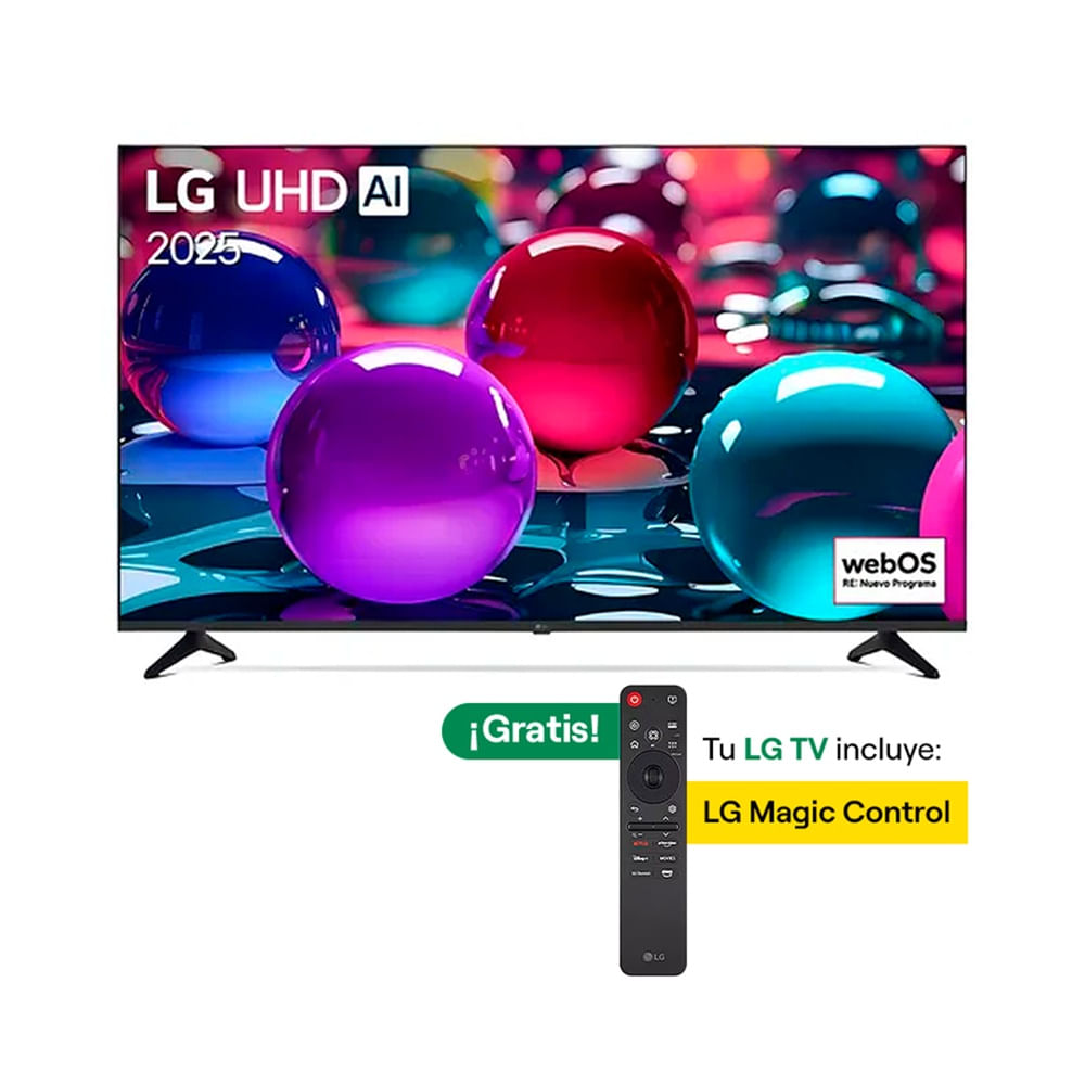 Televisor 55'' LG Uhd Ai 4K Smart Tv 2025 + MAGIC CONTROL 5 Negro
