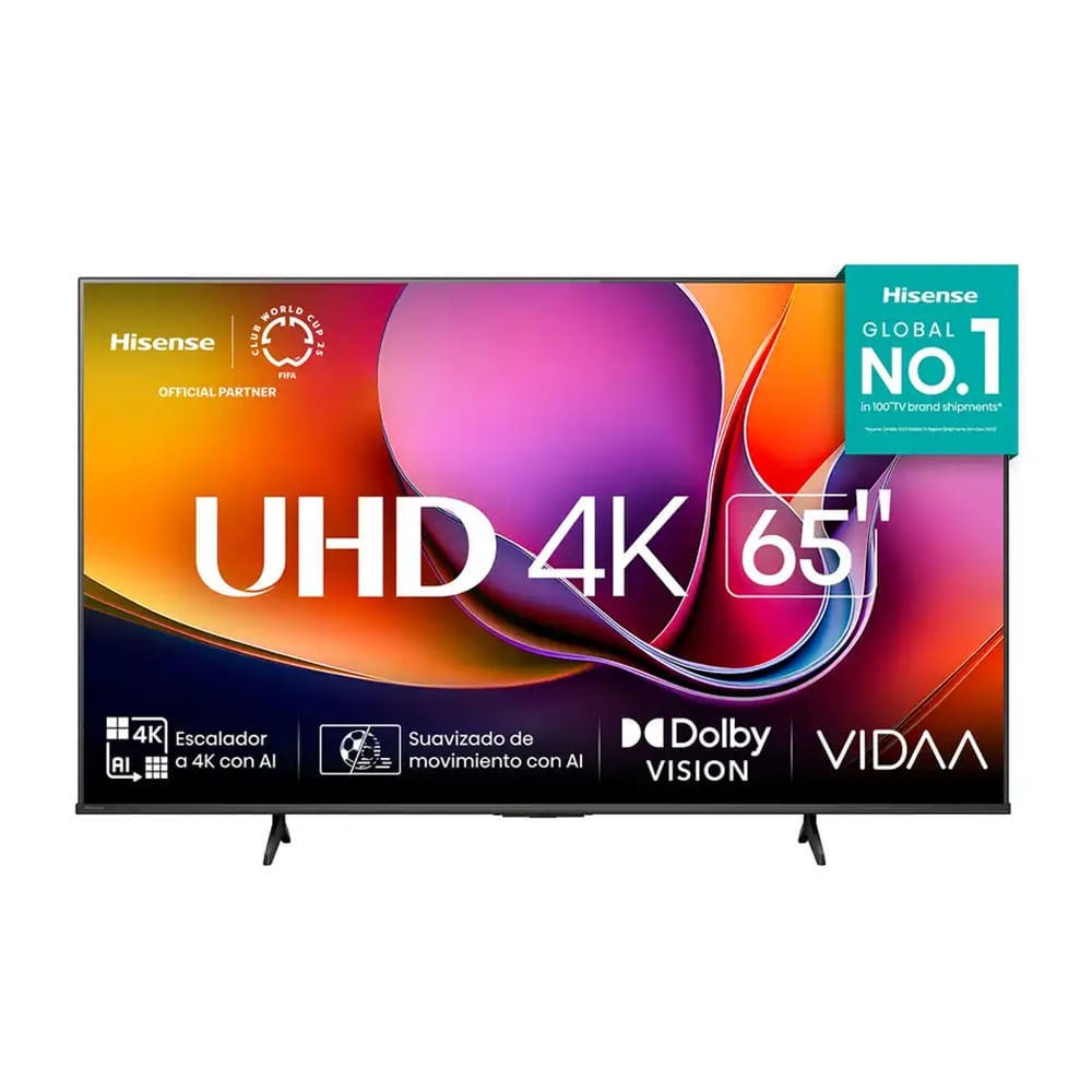 TELEVISOR SMART TV HISENSE 4K ULTRA HD 65” 65A6NV Negro
