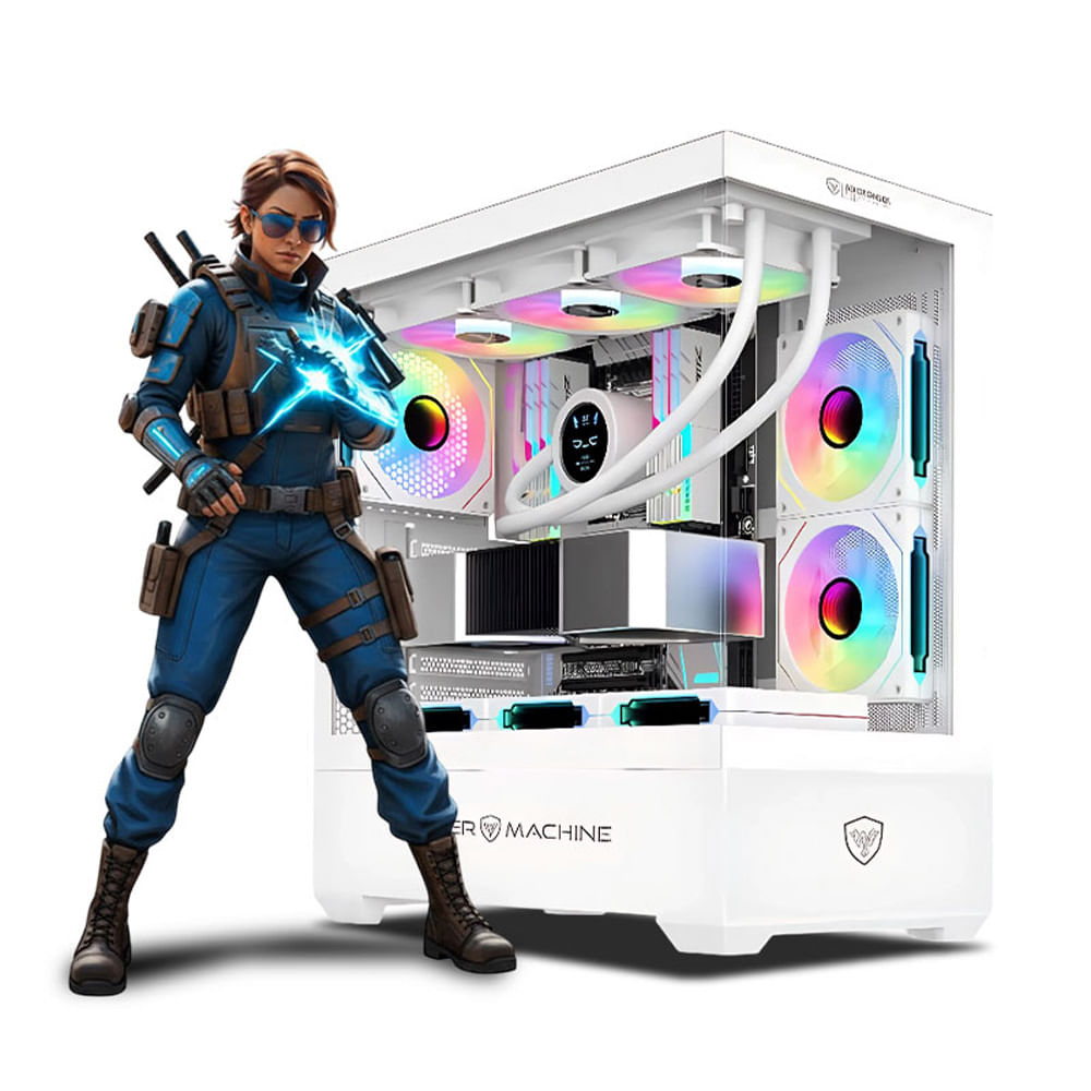 CPU Gamer Intel Core i9 14900K 32gb ddr5 1TB RTX5070 12GB Mipclista WHITE COMPUTADORA