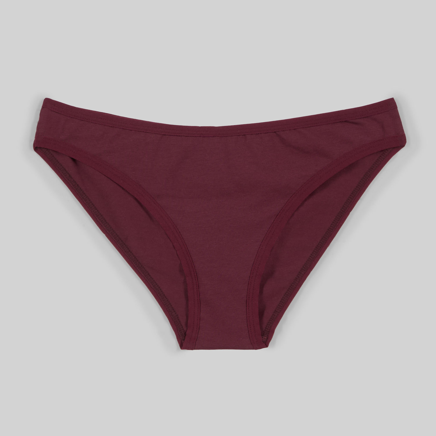 Calzón Mujer Bikini Madison Sólido Burdeo