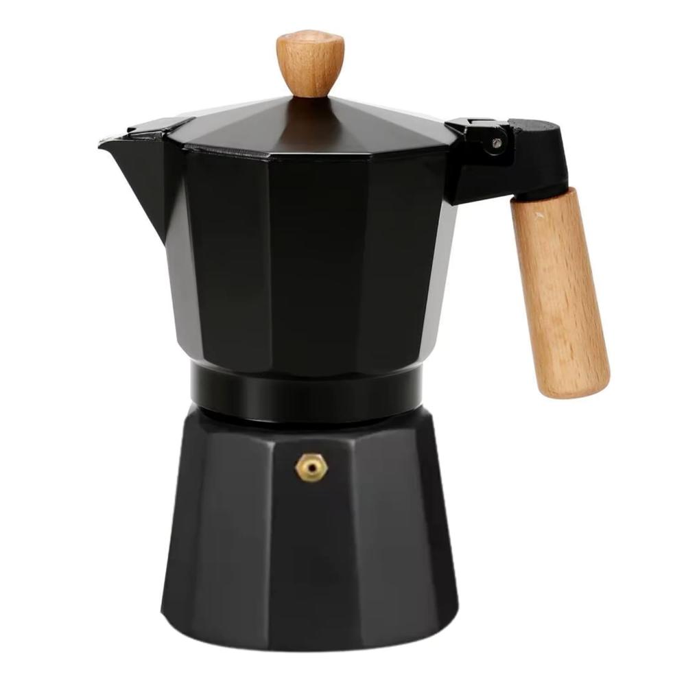 Cafetera Moka Italiana Elegante Negro 6 Tazas – 300ml