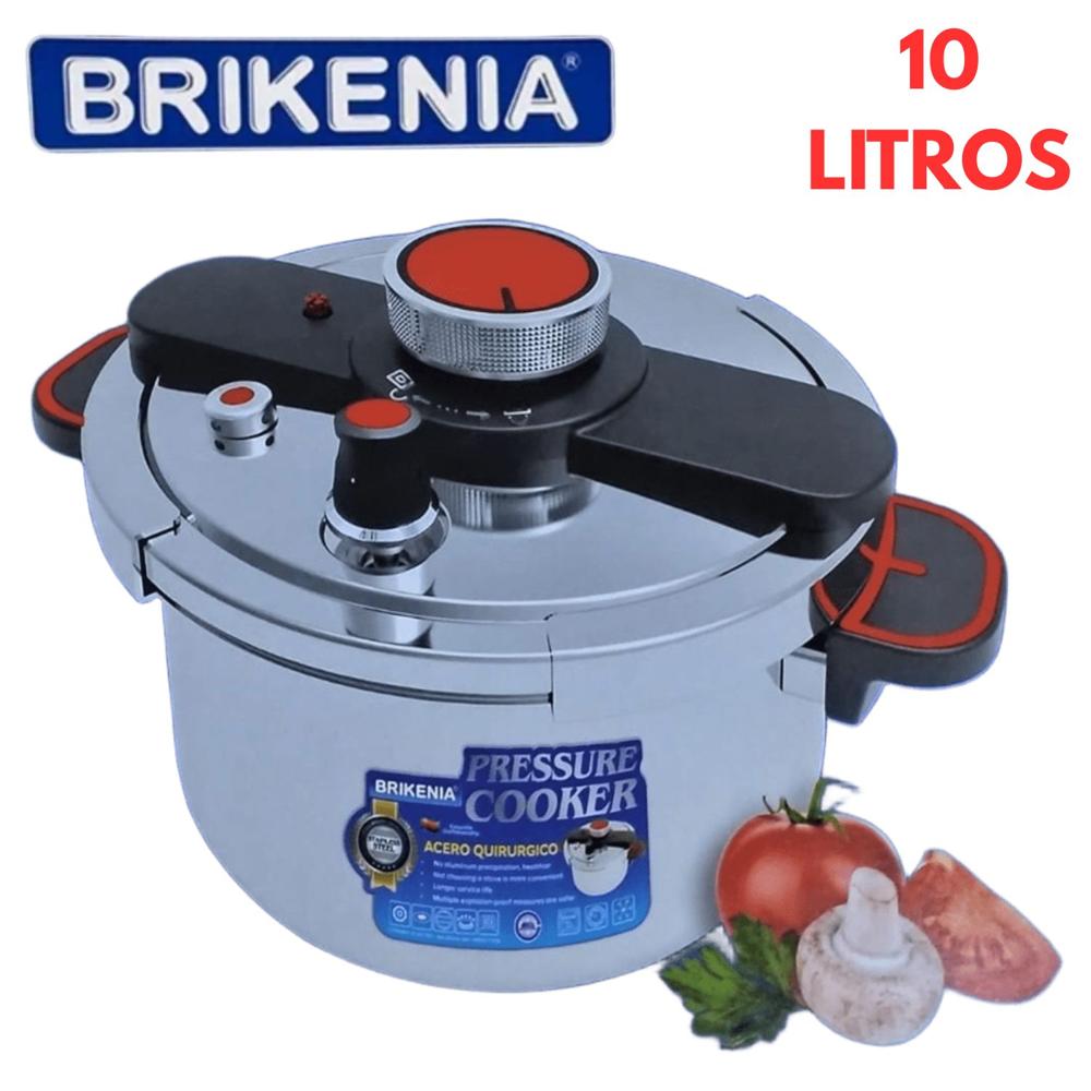 Olla De Presión Brikenia Bk k100l 10 Litros Acero Quirúrgico Nuevo Sistema