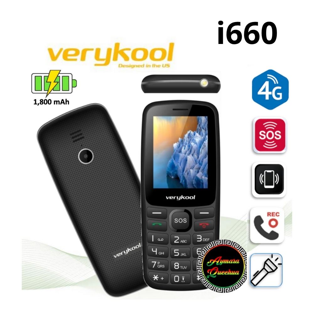 CELULAR BASICO VERYKOOL i660 4G DUAL SIM -NEGRO