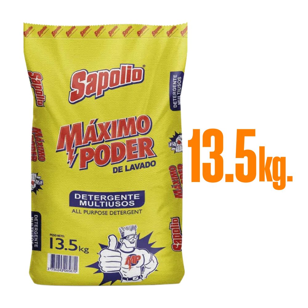 Detergente en Polvo Sapolio Profesional 13.5kg Detergente en Polvo Sapolio Profesional 13.5kg