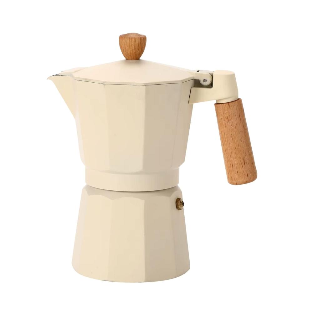 Cafetera Moka Italiana 6 Tazas - 300ml Crema Elegante