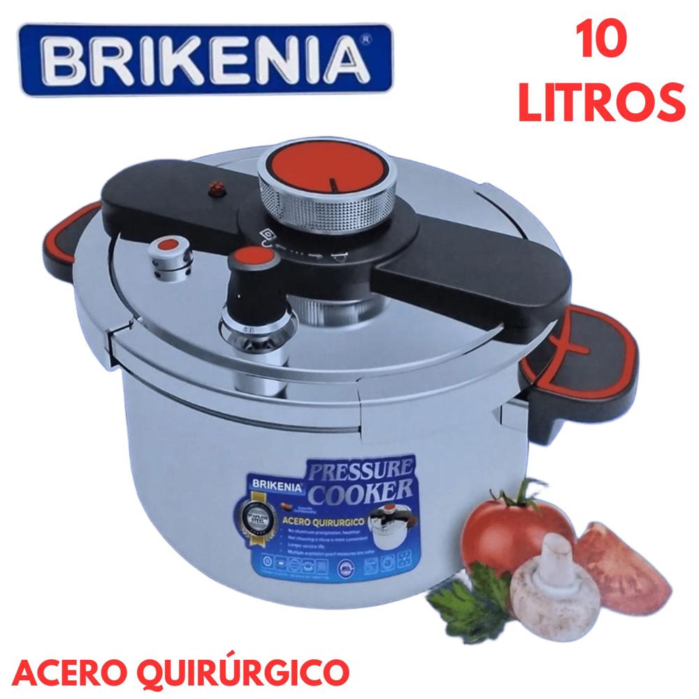 Olla De Presión Brikenia Bk k100l 10 Litros Acero Quirúrgico