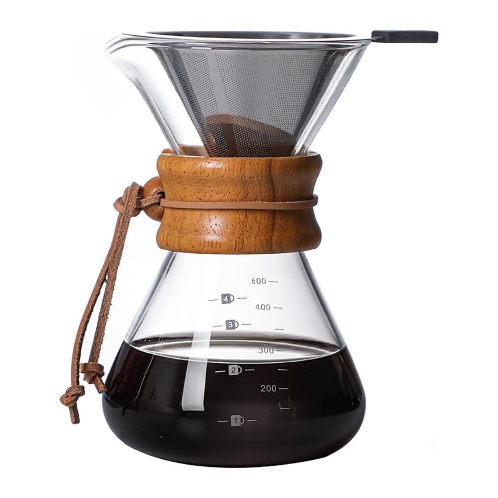 Cafetera de Goteo Chemex con Filtro Inoxidable 600ml