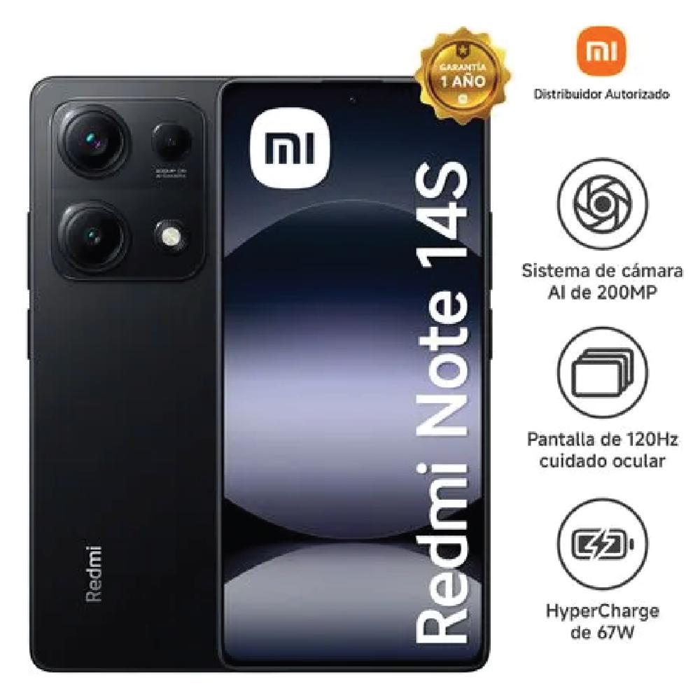 Celular Xiaomi Redmi Note 14S 256GB 8GB Negro