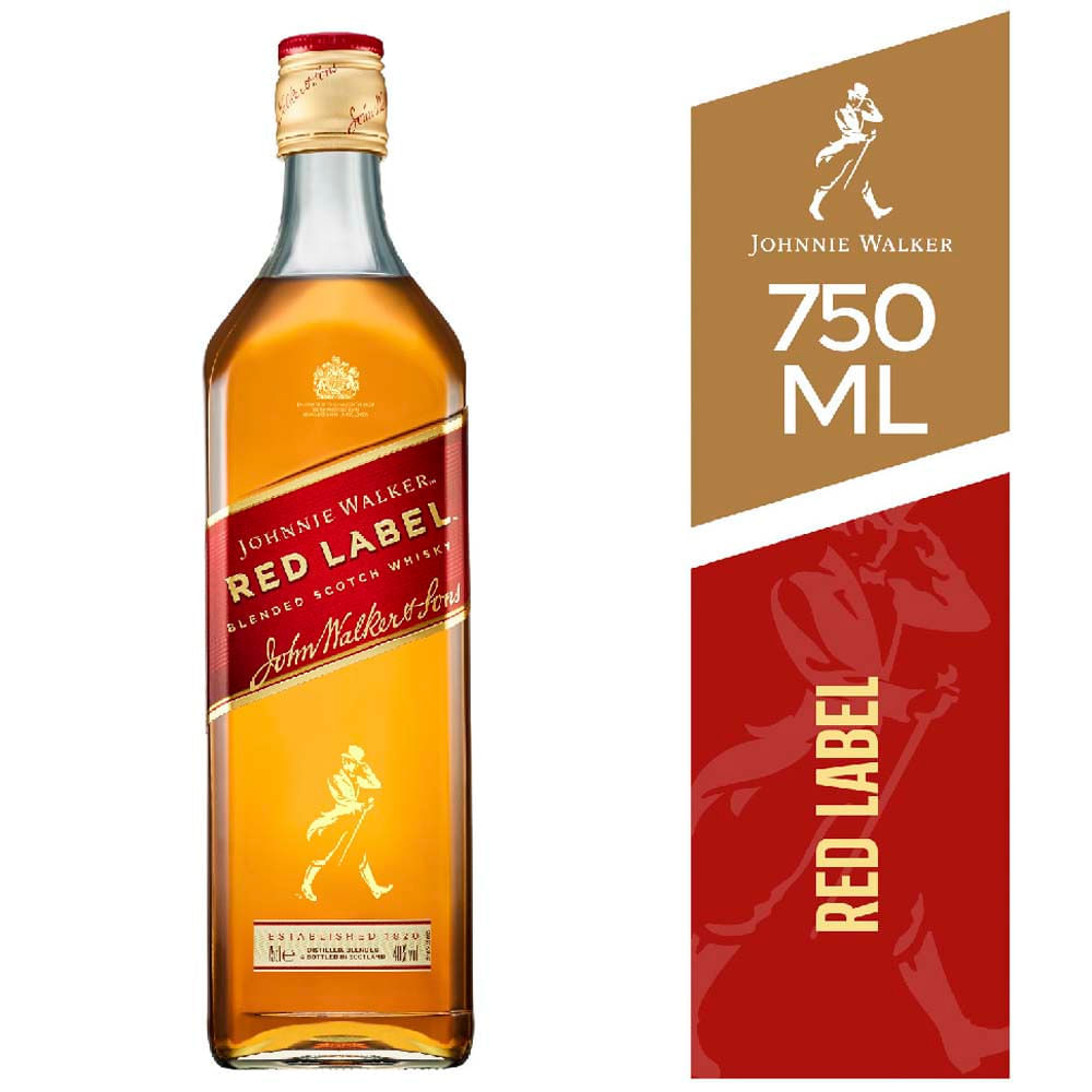 Whisky JOHNNIE WALKER Red Label Botella 750ml Whisky JOHNNIE WALKER Red Label Botella 750ml