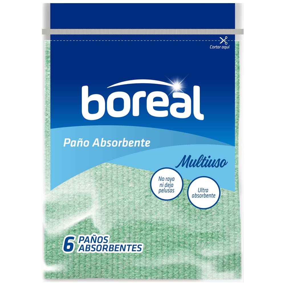 Paño Absorbente BOREAL Paquete 6un