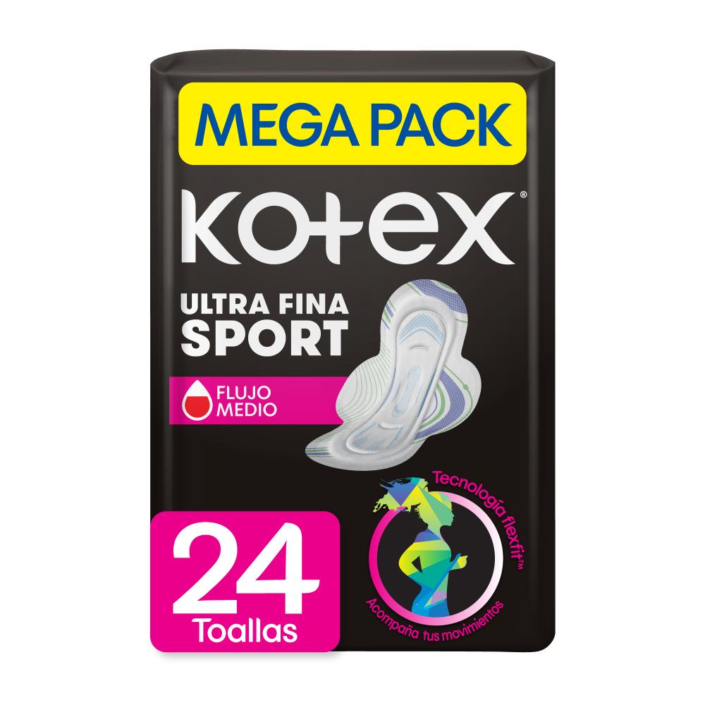 Toallas Femeninas KOTEX Sport Ultradelgadas Paquete 24un