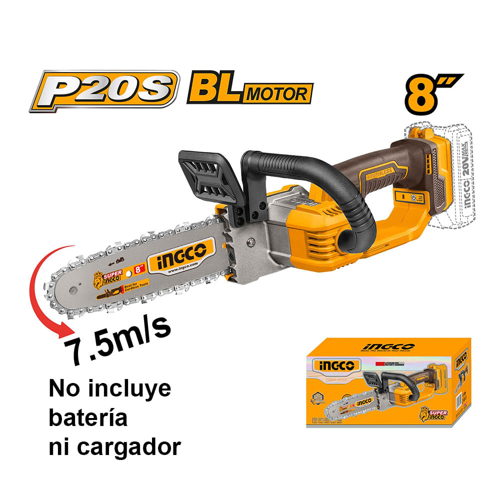 Motosierra Ingco 20V 20 CM CGSLI2085