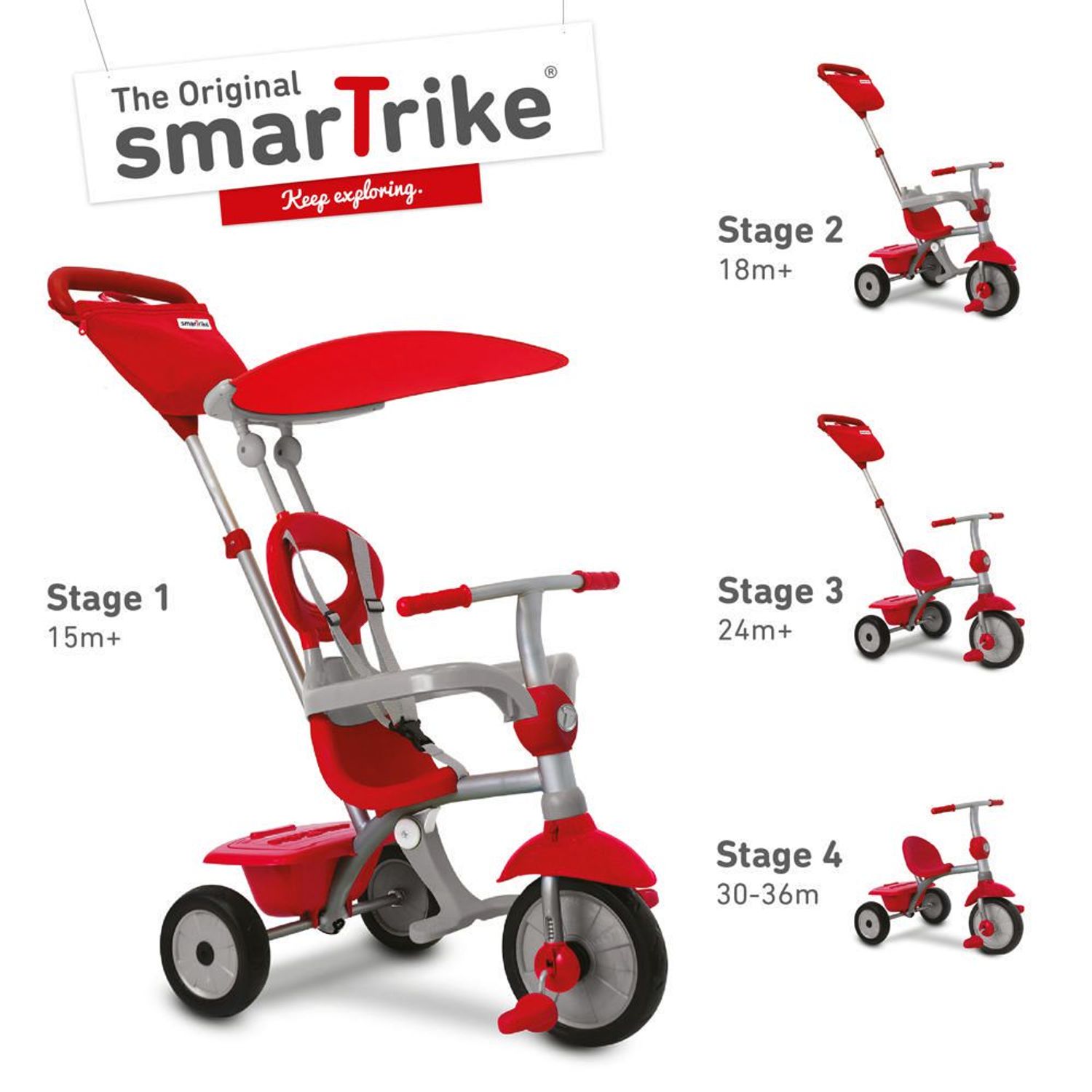 triciclo smart trike 4 en 1