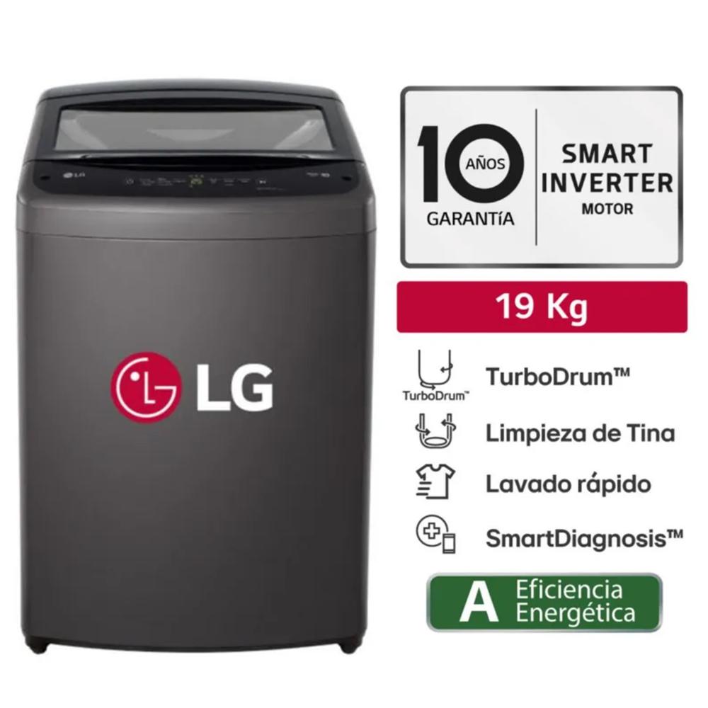 Lavadora LG 19 Kg Carga Superior WT19BVTB Negra
