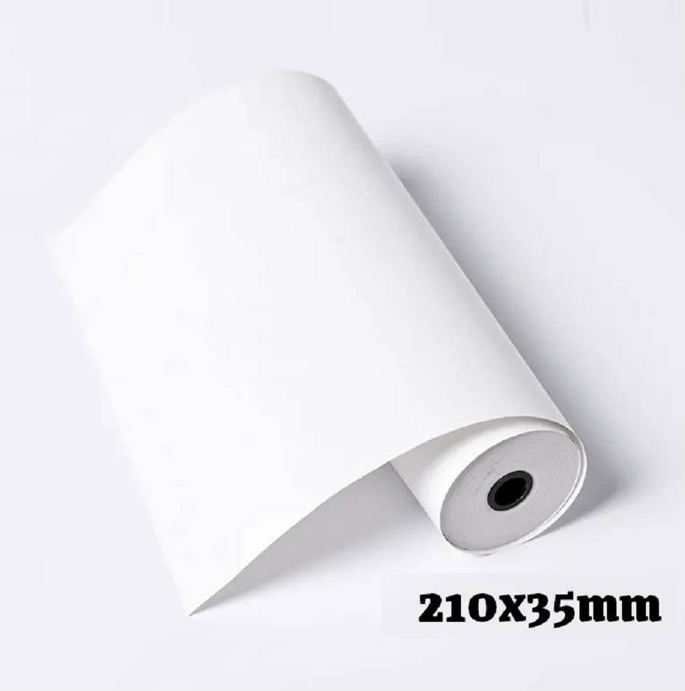 Paquete de 5 rollos papel térmico 210x35mm 55g fax A4