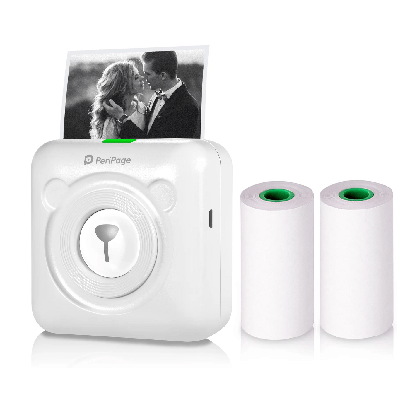 Impresora portátil térmica peripage usb bluetooth 57mm color blanco