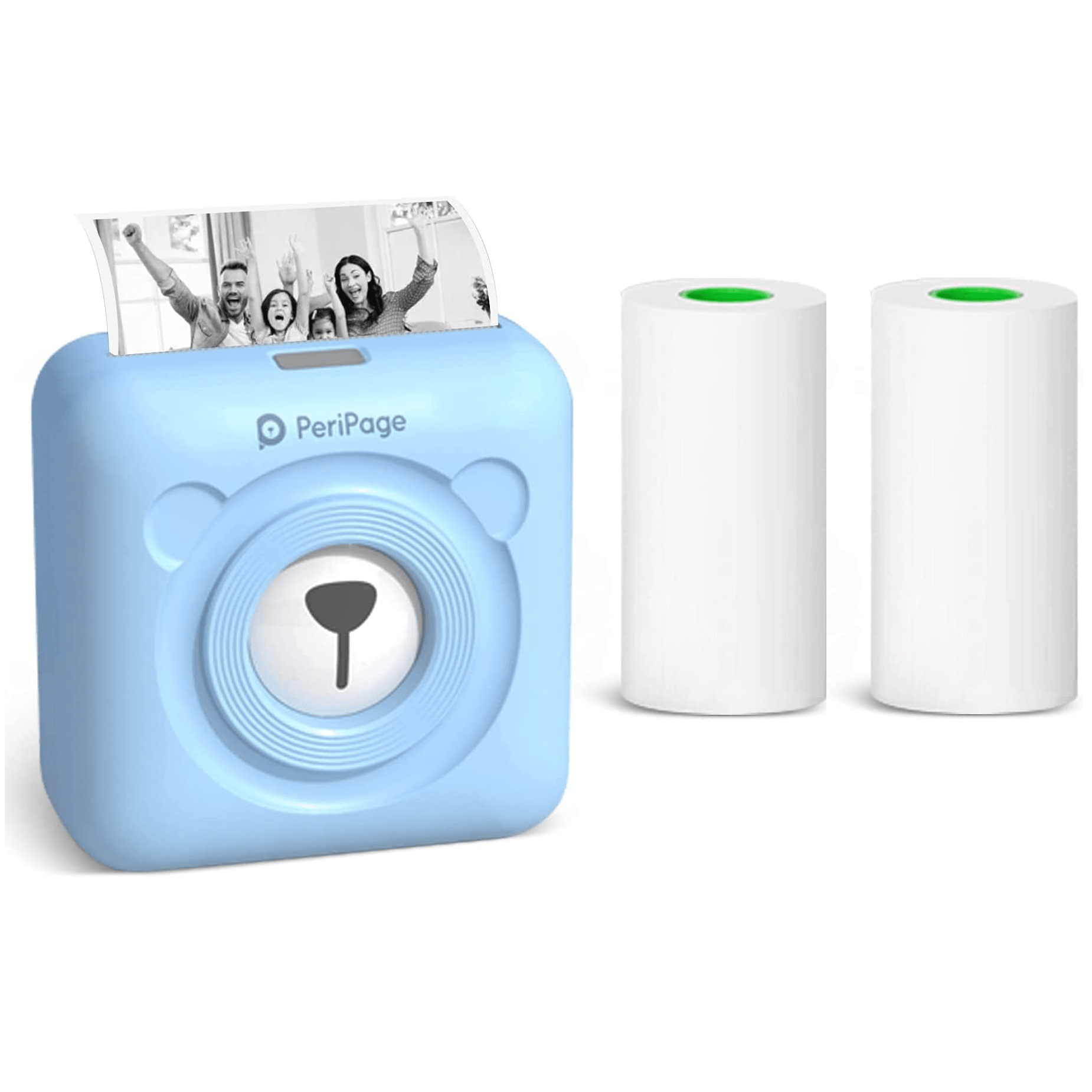 Impresora portátil térmica peripage bluetooth 57mm color celeste