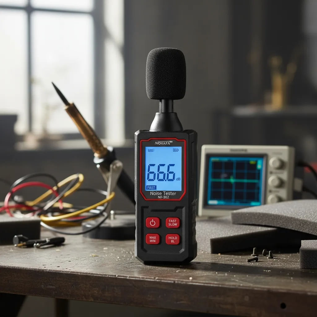Sonómetro digital portátil para medir ruido decibelios calidad ruido