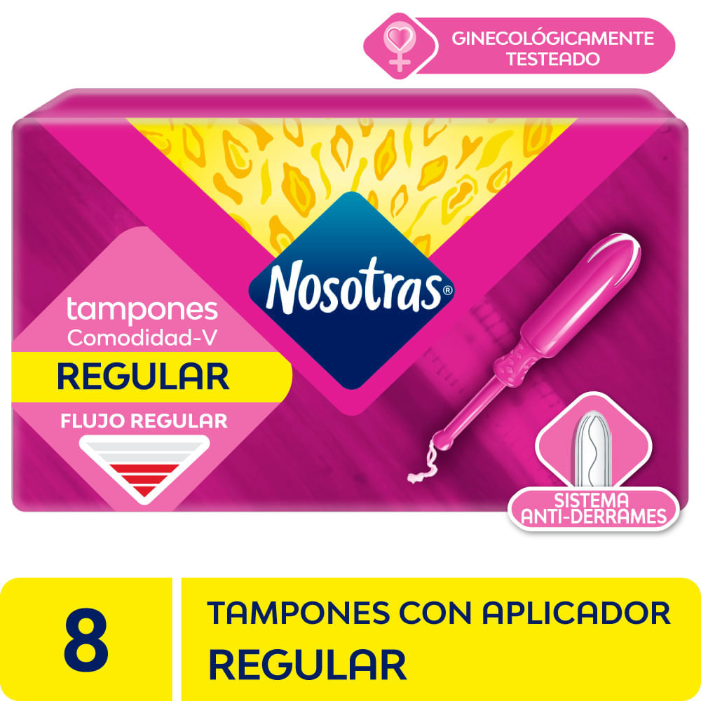 Tampones NOSOTRAS Regular Con Aplicador Paquete 8un Tampones NOSOTRAS Regular Con Aplicador Paquete 8un