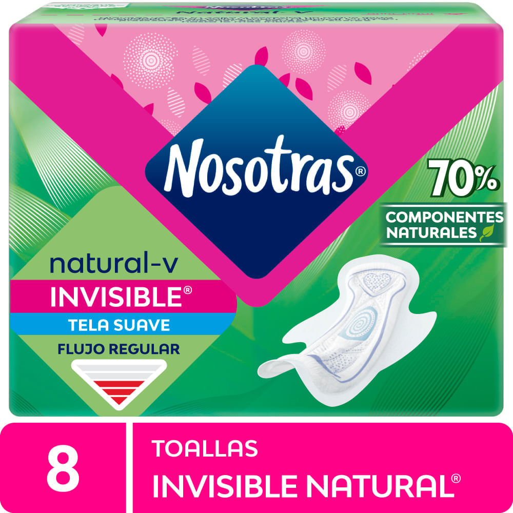 Toallas Higiénicas NOSOTRAS Invisible Paquete 8un Toallas Higiénicas NOSOTRAS Invisible Paquete 8un