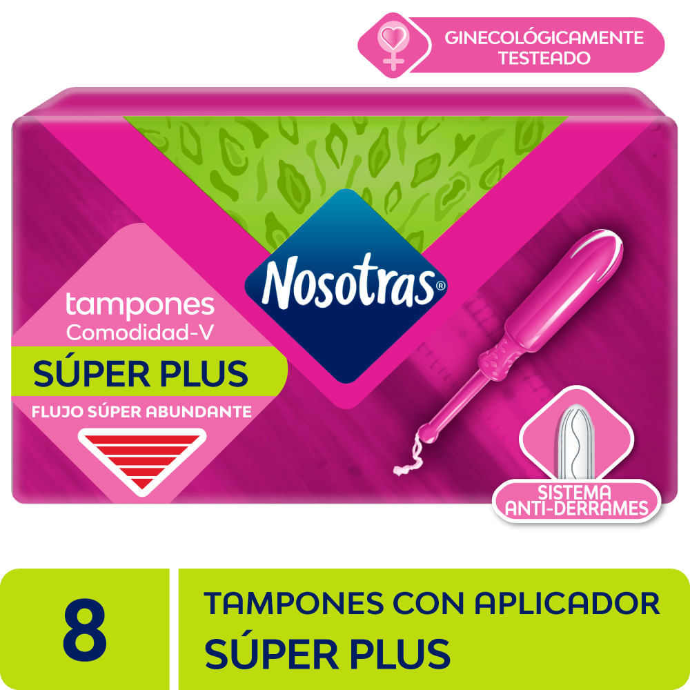 Tampones NOSOTRAS Súper Plus Con Aplicador Paquete 8un Tampones NOSOTRAS Súper Plus Con Aplicador Paquete 8un