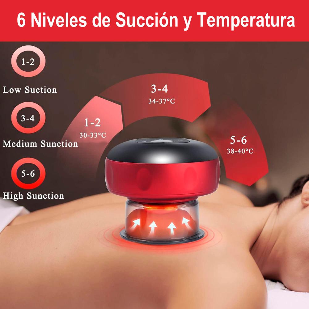 Ventosa Eléctrica 4 en 1 Inteligente con Terapia de Luz Roja - Oechsle