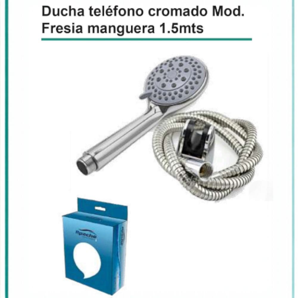 Ducha teléfono 3 funciones Moderna de ABS cromado con manguera de acero 150cm